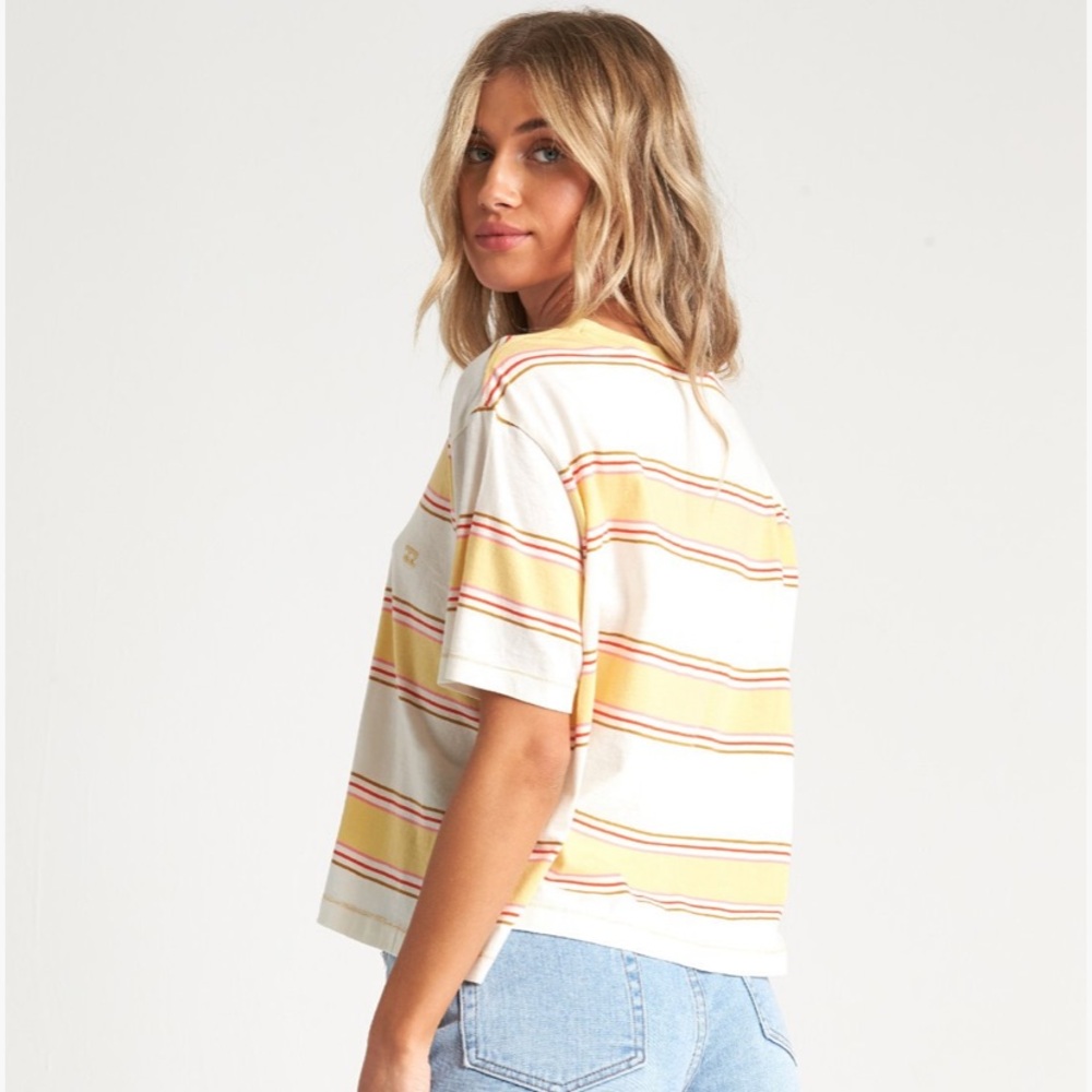 Billabong Striped Cropped Tee - Picture 4 of 8